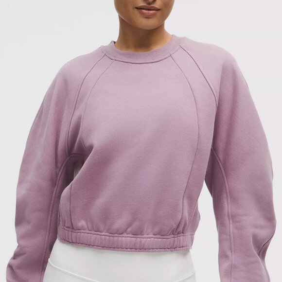 LULULEMON ATHLETICA plum crop Scuba sweatshirt/M? - Picture 1 of 6